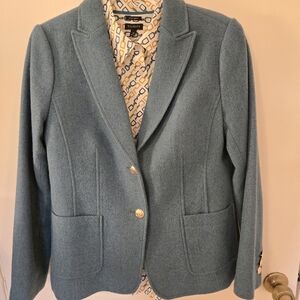 Talbots Teal Shetland Wool Blazor  Size 8